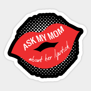 LIPSTICK RED LIPS Sticker